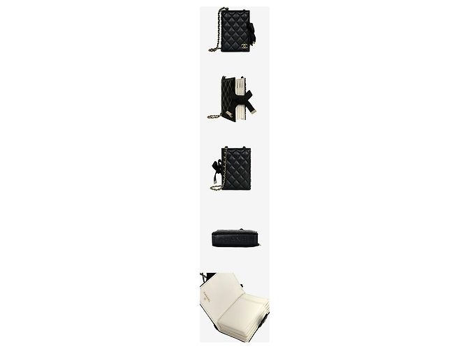 Chanel Tarjetero cartera Dear Diary Book Chain Negro - vista 2