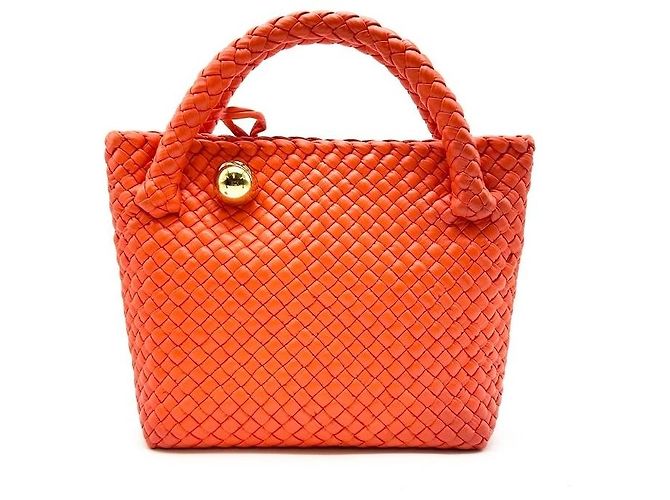Bottega Veneta Borsa Tote Intrecciato Rosso - vista 5