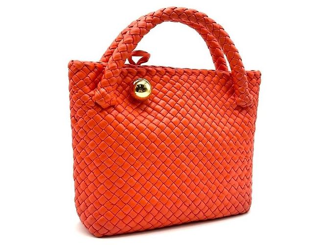 Bottega Veneta Borsa Tote Intrecciato Rosso - vista 6