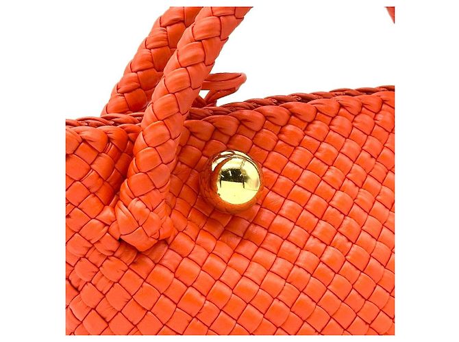 Bottega Veneta Borsa Tote Intrecciato Rosso - vista 9