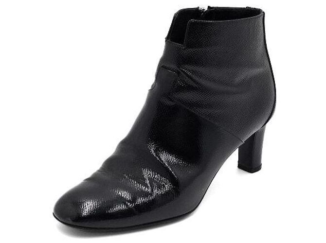 Hermès Black Patent Leather Ankle Boots - view 2