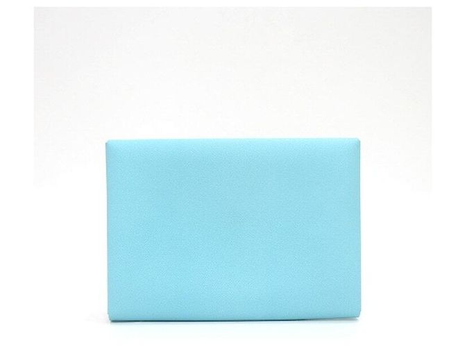 Hermès Pouch e clutch Calvi Epsom Blue Atoll Malachite - vista 2