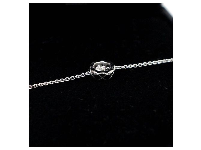 Chanel Pulseira Feminina Coco Crush acolchoada em ouro branco com diamantes Carat Preto - vista 5