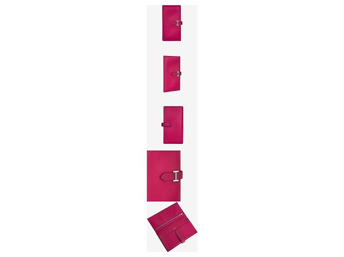 Hermès Portafoglio lungo Stamp Rosa - vista 2