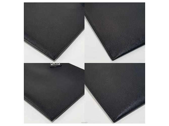 Prada Clutch mit Triangle-Logo Schwarz - Ansicht 7