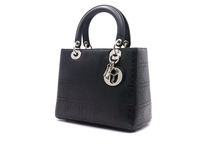 Dior Borsa Tote Lady Medium in pelle Cannage nera - vista 2