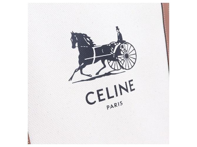 Céline Small Vertical Cabas Tote Bag e Borsa a Tracolla Marrone - vista 4