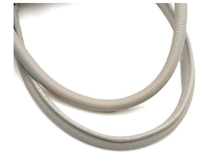 Loro Piana Saco Tote e Saco de Ombro Media Bag em couro branco - vista 10