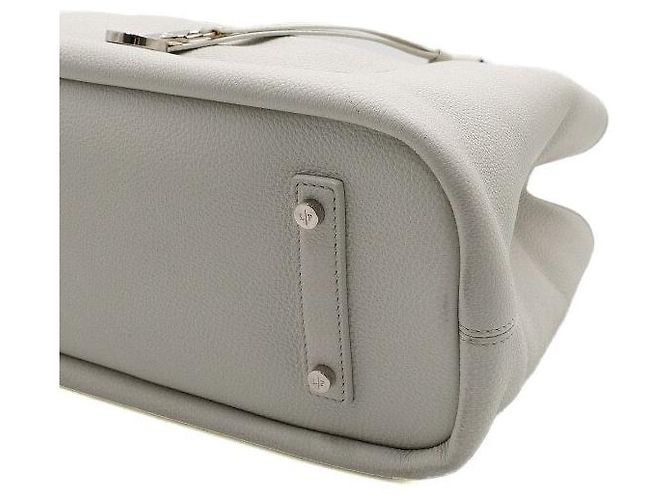 Loro Piana Saco Tote e Saco de Ombro Media Bag em couro branco - vista 7