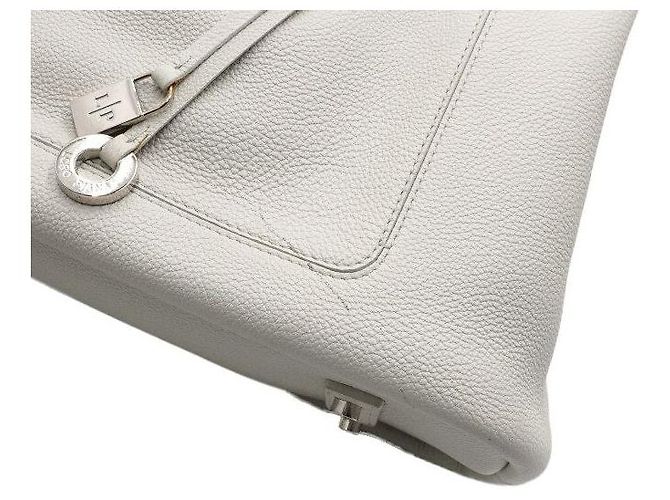 Loro Piana Saco Tote e Saco de Ombro Media Bag em couro branco - vista 8
