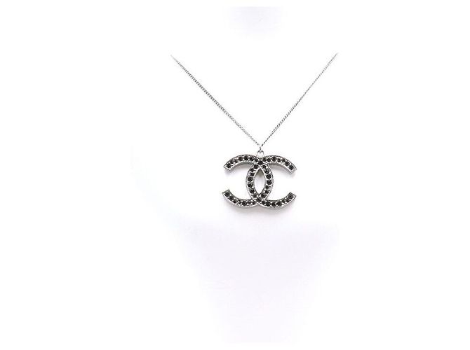 Chanel Collana CC in cristallo nero da donna Season - vista 2