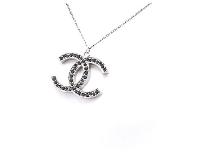 Chanel Collana CC in cristallo nero da donna Season - vista 3