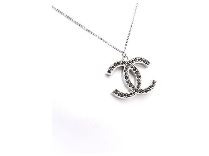 Chanel Collana CC in cristallo nero da donna Season - vista 4