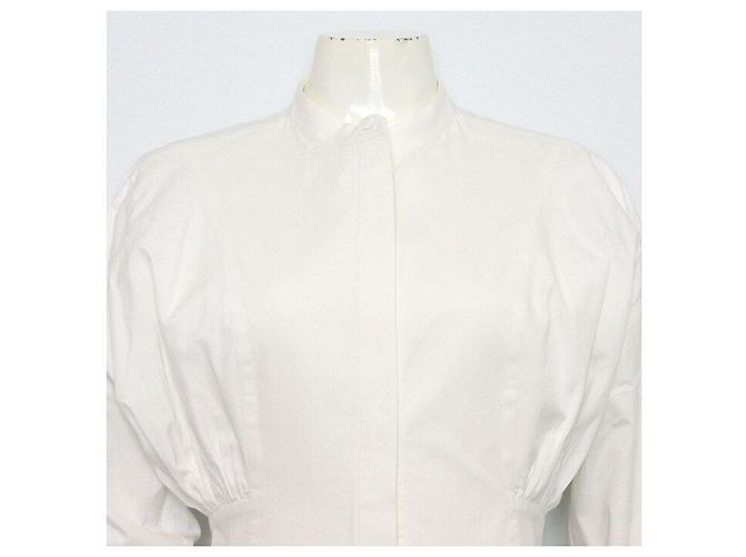 Alexander Mcqueen Vestido de algodón blanco para mujer - vista 2