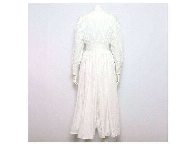 Alexander Mcqueen Vestido de algodón blanco para mujer - vista 4