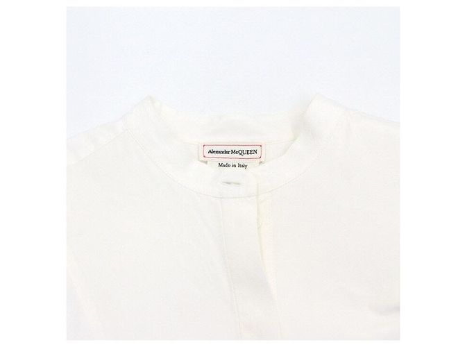 Alexander Mcqueen Vestido de algodón blanco para mujer - vista 5