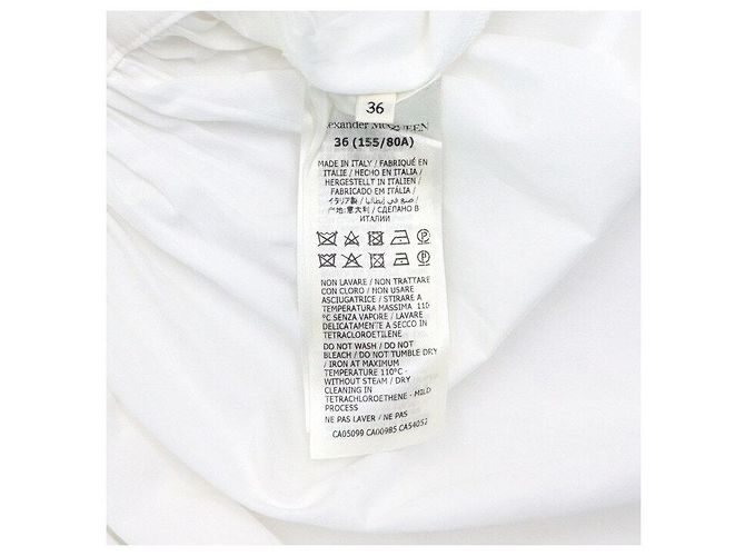 Alexander Mcqueen Vestido de algodón blanco para mujer - vista 6