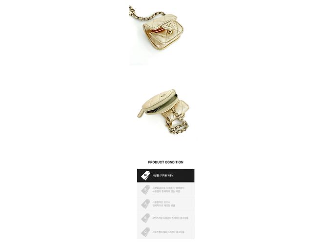 Chanel Portamonete Novelty mai usato AirPods Keyring Pouch Gold D'oro - vista 2