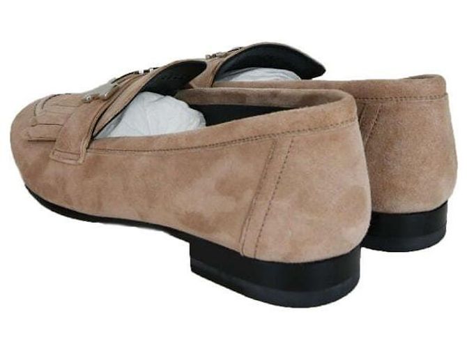 Hermès Wildleder-Loafer Orange - Ansicht 3