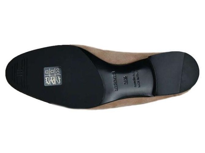 Hermès Wildleder-Loafer Orange - Ansicht 6