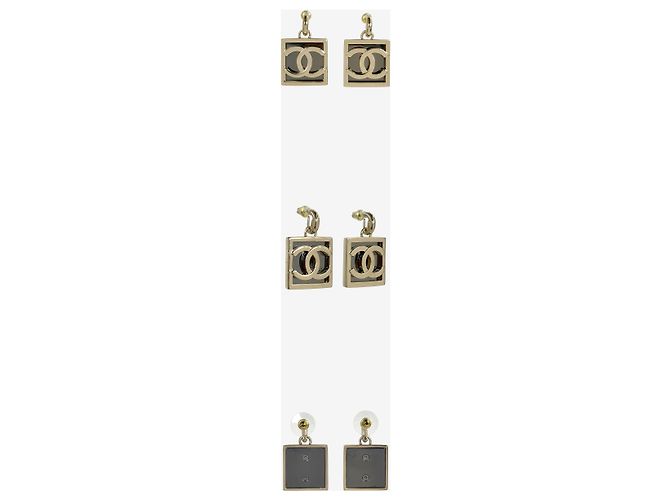 Chanel Orecchini quadrati CC Logo mai usati - vista 2