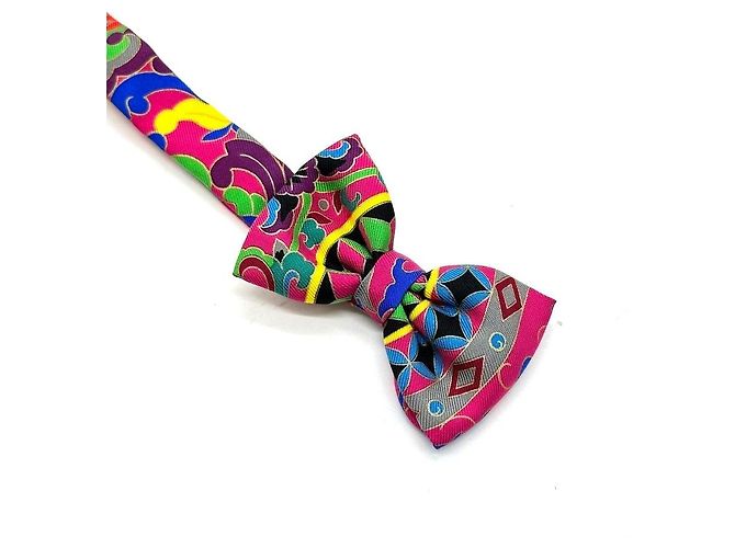 Hermès Nœud papillon en soie Multicolore - vue 5