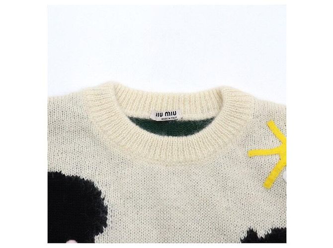 Miu Miu Mohair-Intarsia-Strickpullover für Damen - Ansicht 5