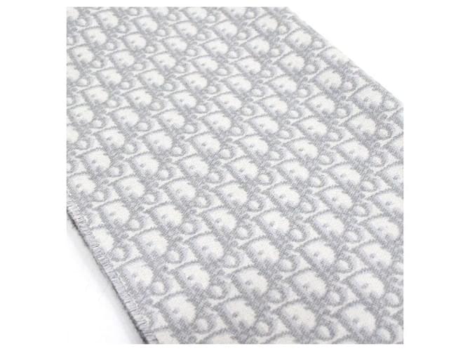 Dior Sciarpa in cashmere Oblique Ecru Gray Marrone - vista 2