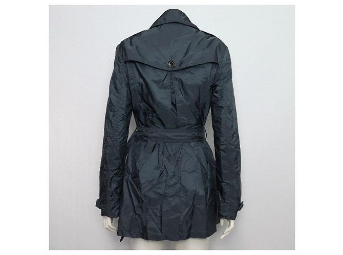 Burberry Trench jacket con cintura da donna in nylon blu navy - Ansicht 4