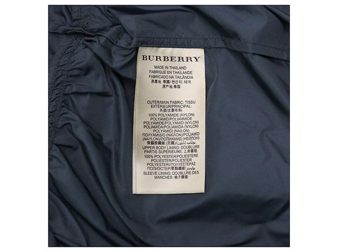 Burberry Trench jacket con cintura da donna in nylon blu navy - Ansicht 6