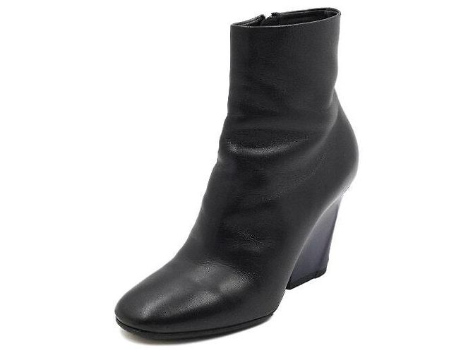 Dior Stivaletti da donna in pelle nera con logo CD argento - vista 2