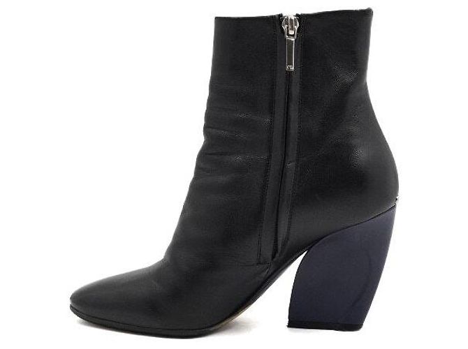 Dior Stivaletti da donna in pelle nera con logo CD argento - vista 4
