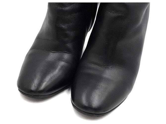 Dior Stivaletti da donna in pelle nera con logo CD argento - vista 5
