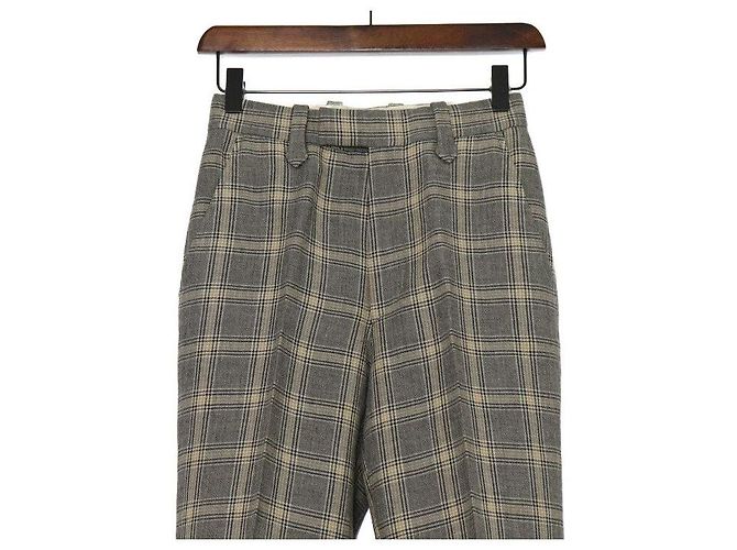 Gucci Pantalones cortos de lino a cuadros para mujer - vista 2