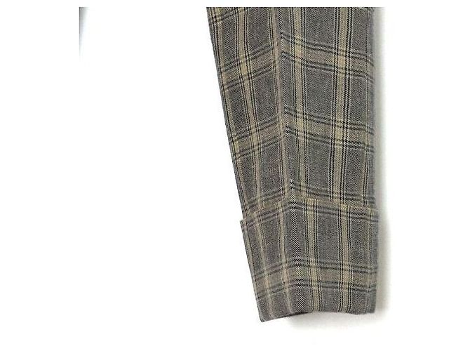 Gucci Pantalones cortos de lino a cuadros para mujer - vista 3