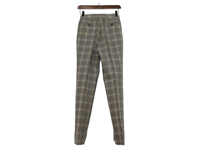 Gucci Pantalones cortos de lino a cuadros para mujer - vista 4