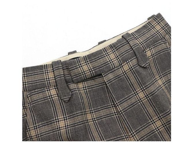Gucci Pantalones cortos de lino a cuadros para mujer - vista 5