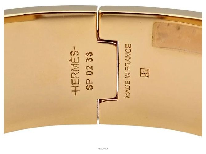 Hermès Armband mit Logo-Verschluss Gelb - Ansicht 4
