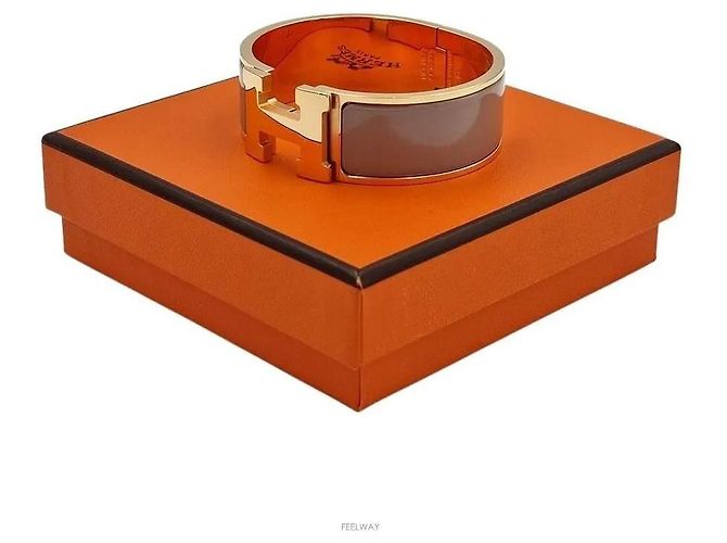 Hermès Armband mit Logo-Verschluss Gelb - Ansicht 6