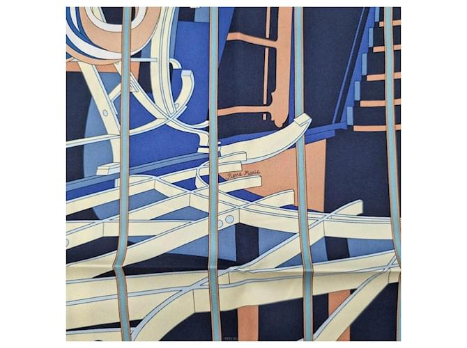 Hermès Pañuelo de seda Azul - vista 2