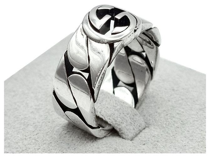Gucci Anello intrecciato in argento - vista 3