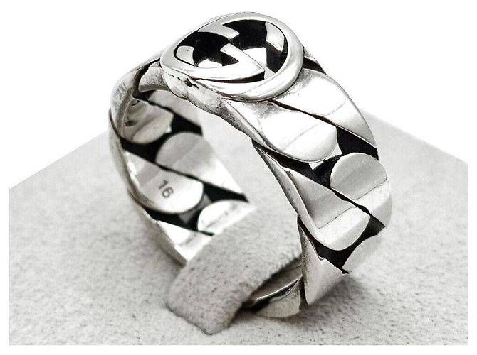 Gucci Anello intrecciato in argento - vista 4
