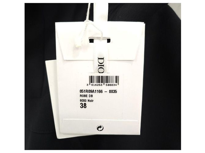 Dior Abito in lana e seta nero - vista 4