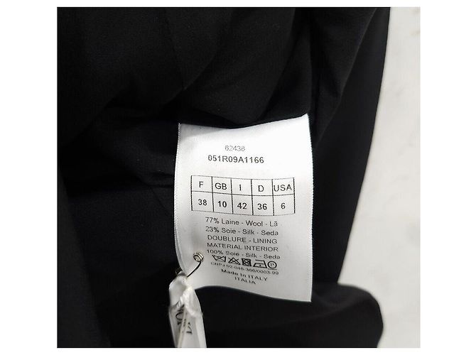 Dior Abito in lana e seta nero - vista 5
