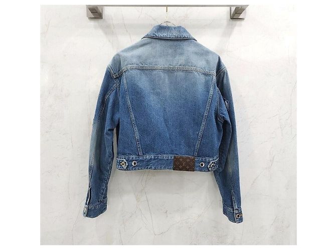 Louis Vuitton Yayoi Kusama Limited Edition Multi-Patch Denim Jacke Blau - Ansicht 2