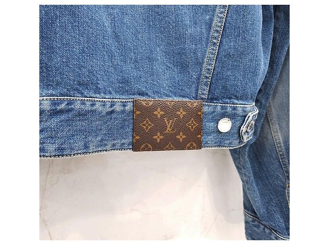 Louis Vuitton Yayoi Kusama Limited Edition Multi-Patch Denim Jacke Blau - Ansicht 3