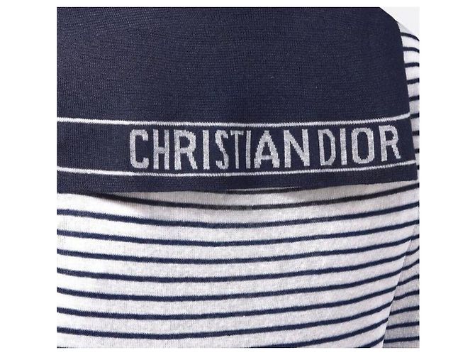 Dior Riviera Marinière Motif Strickpullover Kurzarm - Ansicht 7