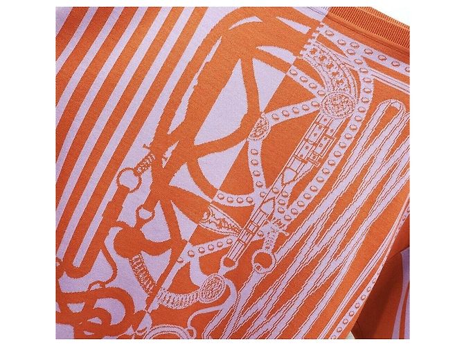 Hermès Grand GRAND TRALALA Seidenpullover mit langen Ärmeln Rot - Ansicht 4
