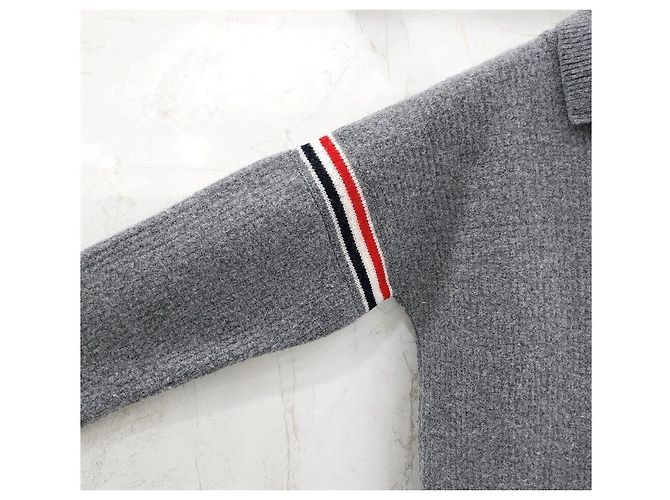 Thom Browne Work Jacket aus Woll-Kaschmir-Baumwoll-Loopback Hellgrau - Ansicht 4