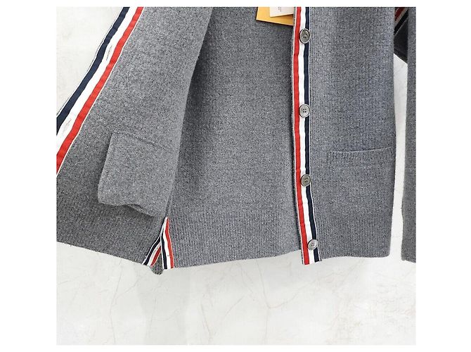 Thom Browne Work Jacket aus Woll-Kaschmir-Baumwoll-Loopback Hellgrau - Ansicht 5